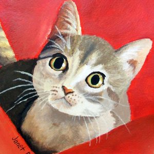 acrylic painting Janet 13 years old