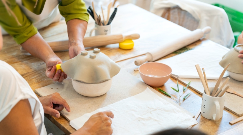air dry clay collage craft class orange county ca