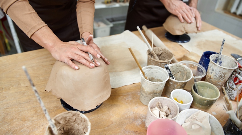air dry clay collage craft class orange county ca